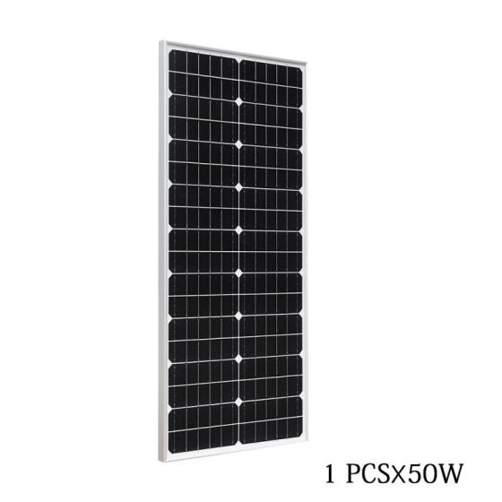 19.8V 50W 810x360x25mm Mono Glass Solar Panel Kits White Back Plane