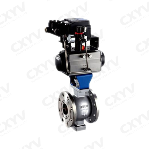 Pneumatic Flanged V Port Ball Valve