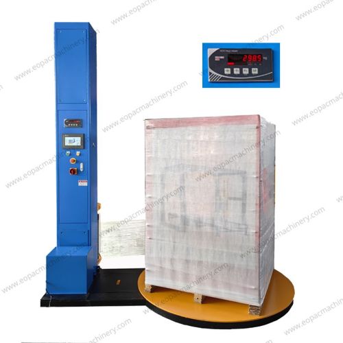 pallet wrapping machine with scale